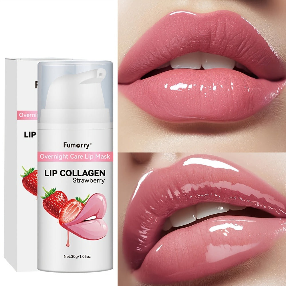 CollagenPlump Lip Mask - Moisturizes Night Care Revitalize Your Lips, Repairs, and Protects Dry, Cracked Lips - Large capacity 30g
