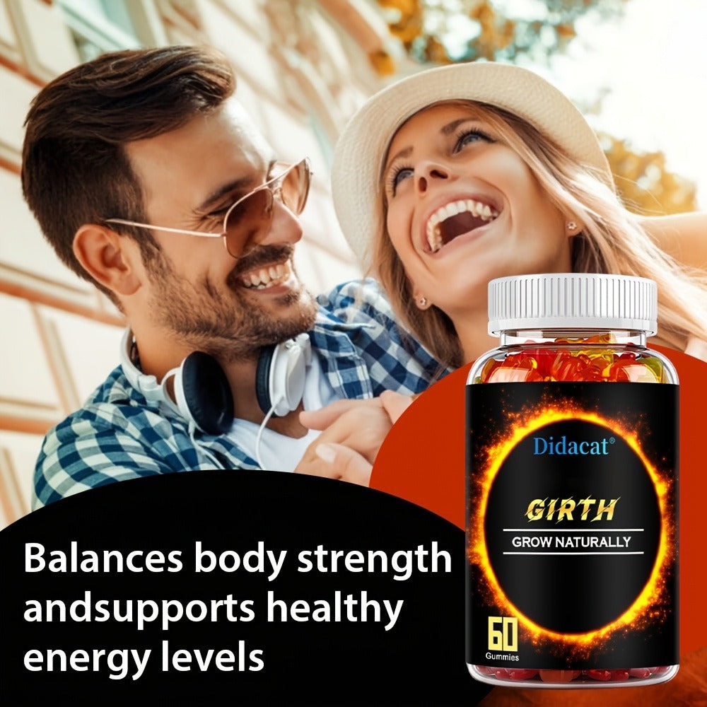 Option: 60 Gummies Or 60 Gummies*3-GIRTH Gummies-Men's Supplement-with Ashwagandha-Holistic Wellness Support-60 Gummies