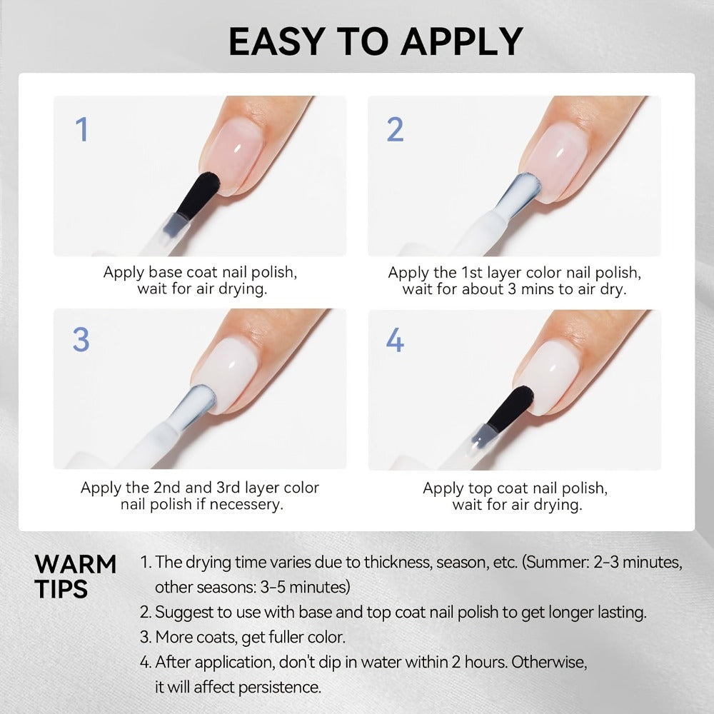 1 Bottle Of Elegant Grey-Blue Gel Nail Polish, 0.35fl.oz, -Free & No Lamp Required, Peelable for Easy Removal, Quick-Drying, Long-Lasting High Shine, Ideal for Salon Manicures And DIY Nail Art Designs, A Perfect Gift for Spring And Valentine's Day