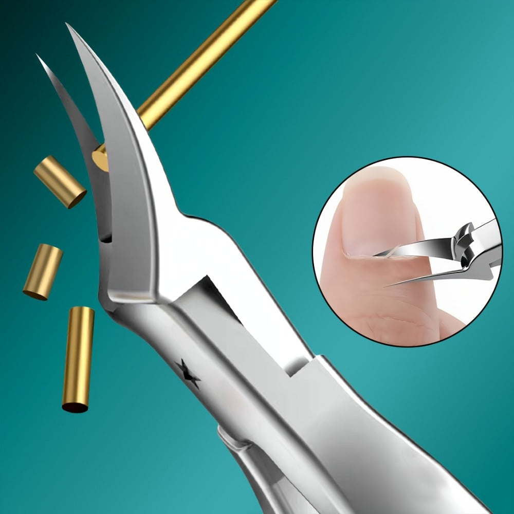 New 4CR13 Stainless Steel Nail Clippers, Professional Cuticle Scissors, No Shelter Design, Lengthening Edge, Precision Nail Art And Dead Skin Tools, Special Nail Clippers for Growing Thick Nails Inside
