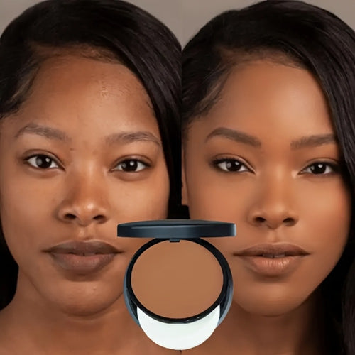 Matte Setting Powder Palette Waterproof Sweat-Proof Buildable Coverage Squalane Formula Brightening Contouring Face Powder for All Skin Tones