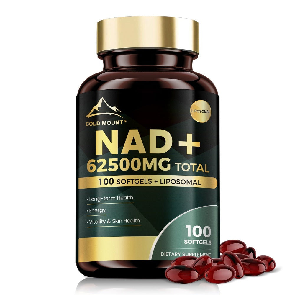 NAD+ Supplement 62500mg - Nicotinamide Riboside & Trans-Resveratrol | for, Repair & | Supports Light, Brain & Healthy Aging | 100 Softgels, 50-Day Supply, Focus Enhancement, Memory Support, High Potency