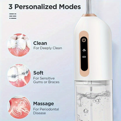 Electric Toothbrush & Water Flosser Set - 3 Modes USB Rechargeable Oral Care Kit with 4 Brush Heads & 4 Nozzles, 360° Rotating Flosser for Deep Clean