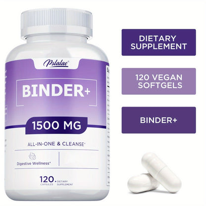 13-in-1 Binder Supplement 120 Capsules – Activated Charcoal, Zeolite & Bentonite Clay – Liver & Gut Health Support for Digestive Detox & Cleanse – Daily Wellness Formula