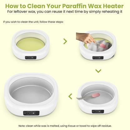 Paraffin Wax Warmer Kit 3000ml Touchscreen for Hands & Feet – Includes 6 Packs Refill Wax, Hot Wax Spa Bath for Arthritis Pain Relief & Deep Skin Moisturizing, Home Salon Use Purple Pink White Green Black