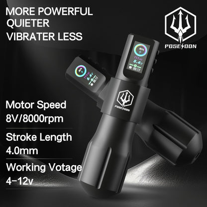 Wireless Tattoo Machine Pen Kit with LED Display - Professional Rotary Tattoo Gun for Beginners & Artists, Adjustable Stroke, Complete Tattoo Supply Set LTK08