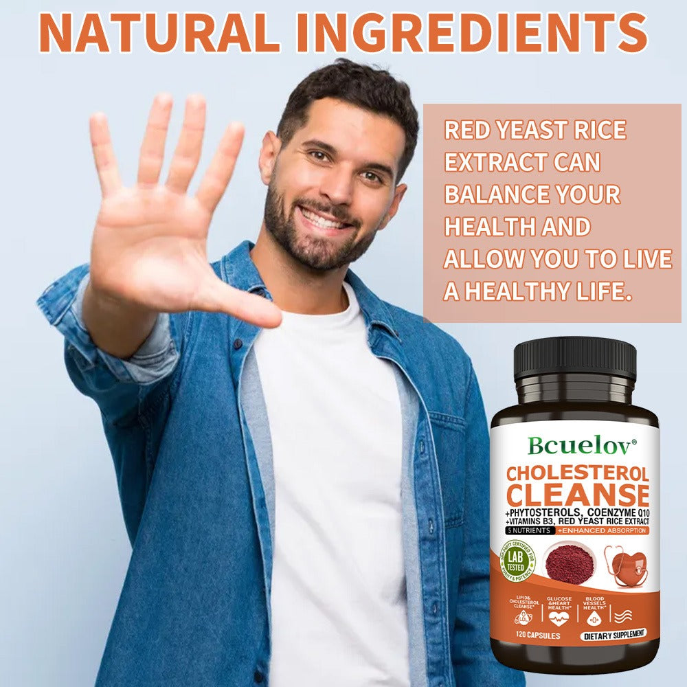 Cholesterol Health Supplement - Contains Phytosterols, Coenzyme Q10, And Red Yeast Rice Extract to Support Heart Health - 120 Capsules