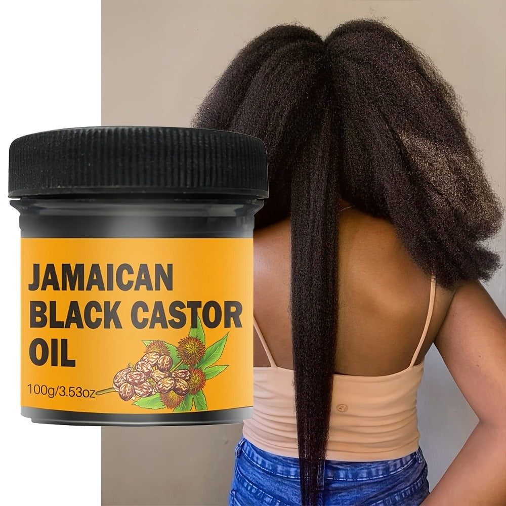 Black Castor Oil for Hair Growth & Scalp Treatment Pure Cold Pressed 100g Hydrating Nourishing Strengthening Thickening Moisturizing Shine-Boosting Hair Care Oil for All Hair Types
