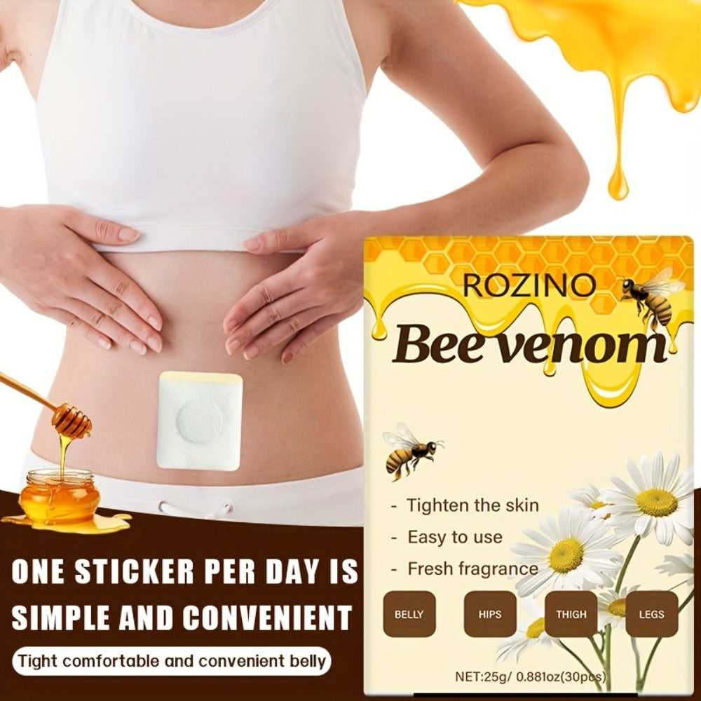 30pcs Bee Venom Navel Patches: Infused With Natural Botanical Ingredients, Featuring A Fresh Scent And Long-lasting Adhesion. Ideal For Body Care.Suitable For All Skin Types.