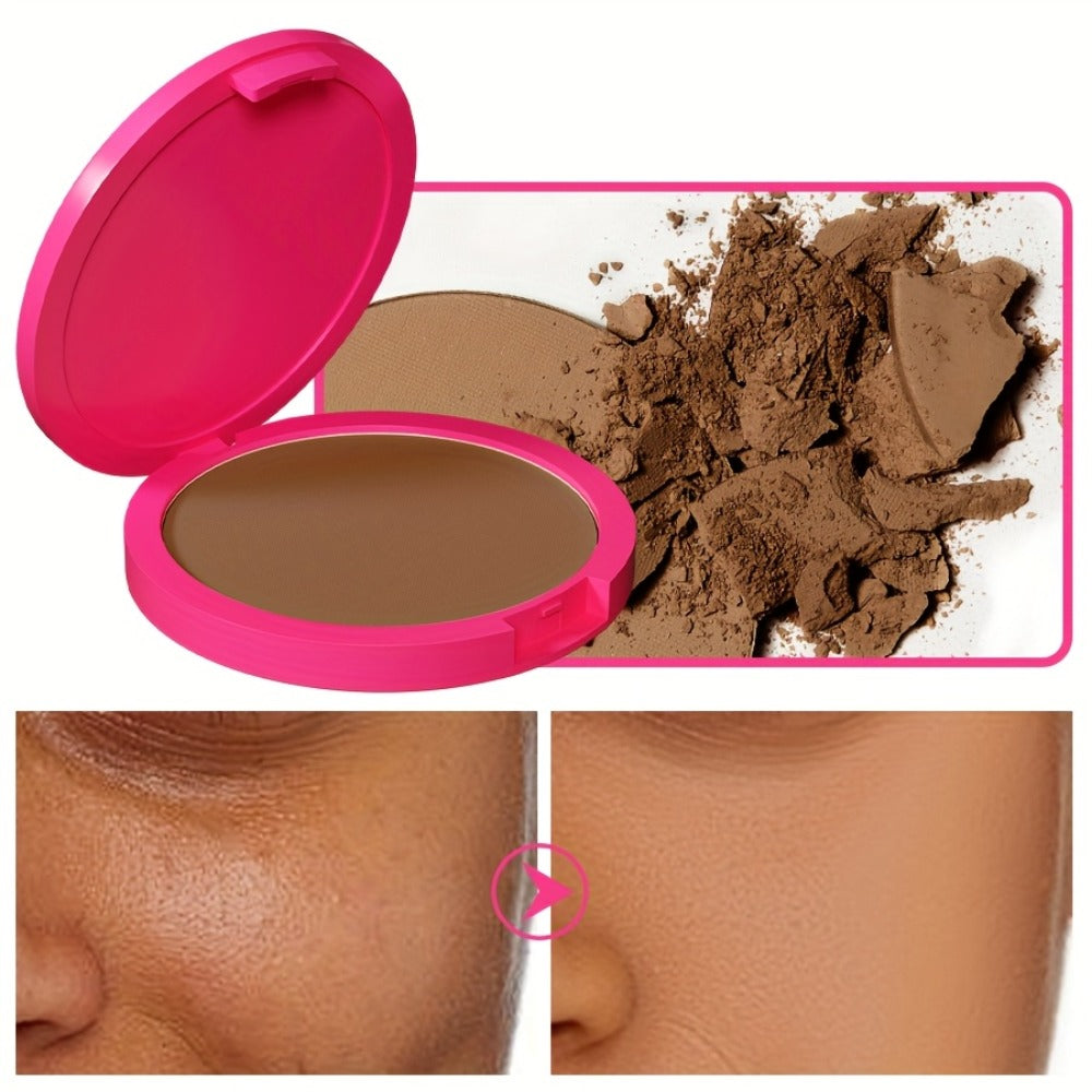 Powder Foundation Waterproof Matte — Full Coverage Non-Cakey Formula | All Skin Types | Light to Medium Tone | 0.31 oz Compact