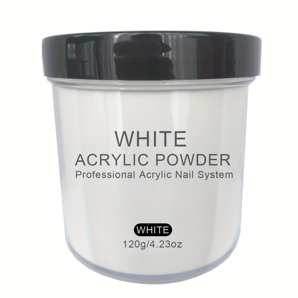 4oz Professional Transparent/Pink/White/Nude Beige Acrylic Nail Powder Suitable for Acrylic Nail Extensions & 3D Nail Art, No Lamp Required Polymer Powder for DIY Nail, Suitable for Nail Sculpting, Polishable for - Use