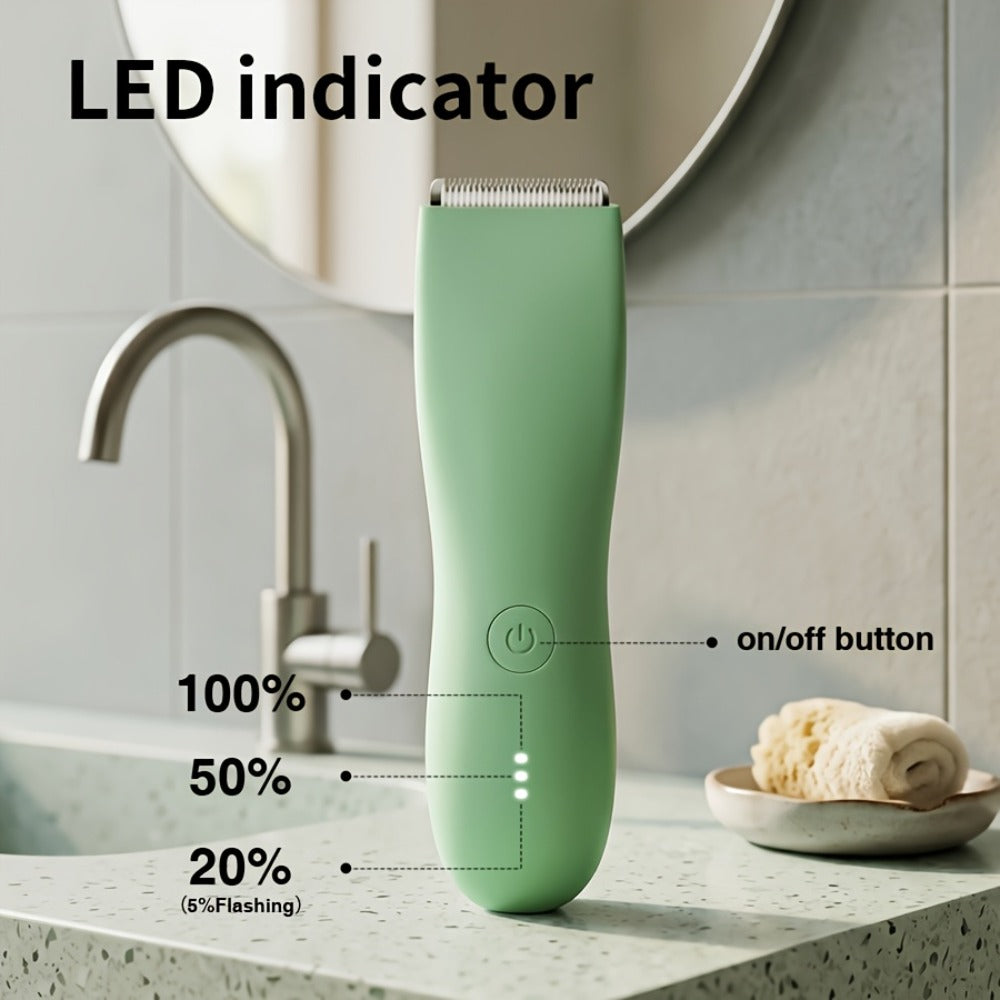 Professional Body Hair Trimmer, IPX6 Waterproof with Replaceable Blades. Men's Groin and Body Hair Trimmer, Electric Ball Trimmer with Replaceable Ceramic Blades for Grooming, Beauty Scissors, Men's Razor, Bikini Trimmer for Women, Father's Day Gift