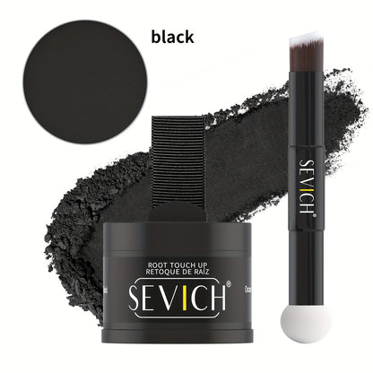 Hairline Powder Root Touch-Up Kit Waterproof Hair Shadow 4g + 4g Refill & Brush - Instant Grey Hair Concealer, Natural Eyebrow Powder for Men & Women, Long-Lasting Travel-Size Natural Finish