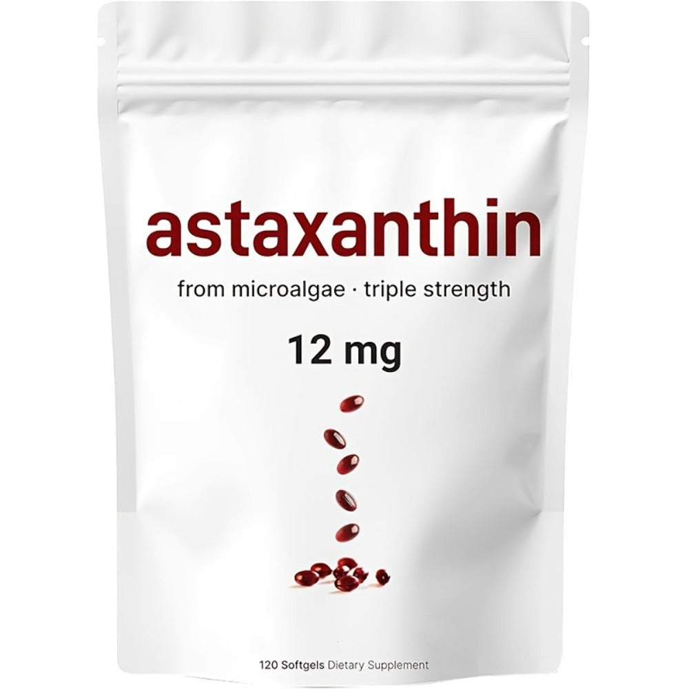Astaxanthin 12Mg, 120 Softgels, 4 Month Supply | Premium Astaxanthin Antioxidant Supplements* | Fresh Microalgae Source | Triple Strength, Easy to Swallow