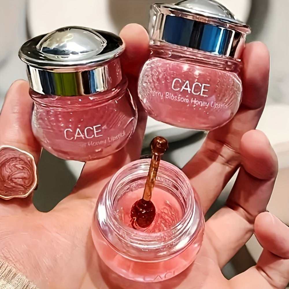 Lip Balm & Mask 3PCS Cherry Flavor - Hydrating Squalane Lip Oil, Nourishing Lip Primer & Glossy Moisturizing Lip Mask for Soft Lips, All Skin Types, Gift for Women & Men