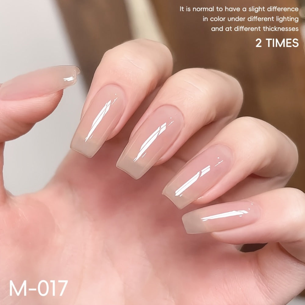 XEIJAYI Frame Bottle Nude Color 4pcs/set---Nail Gel New Arrival Nude Color Pink Nail Polish Gel 4pcs Set LED Gel High Saturation Long Lasting Firmness Does Not Damage Nails Home Salon Nail Salon Essential Salon Gel