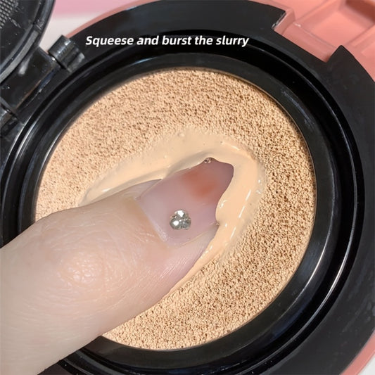 Cushion BB Foundation Cream - BB Foundation Cream+a Replacement Core, Used with, Waterproof And Sweat Proof, Oil Control And Moisturizing Agent, Permanent Invisible Pore Coverage, Suitable for Christmas Gifts, Valentine's Day Gifts