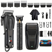 Black-3-piece set + accessories + apron