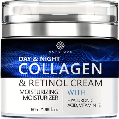 Collagen Face Cream Retinol Hyaluronic Acid Day Night Anti-Aging Deeply Moisturizing Nourishing Wrinkle Repair Skin Care Women Men 50ml / 100ml