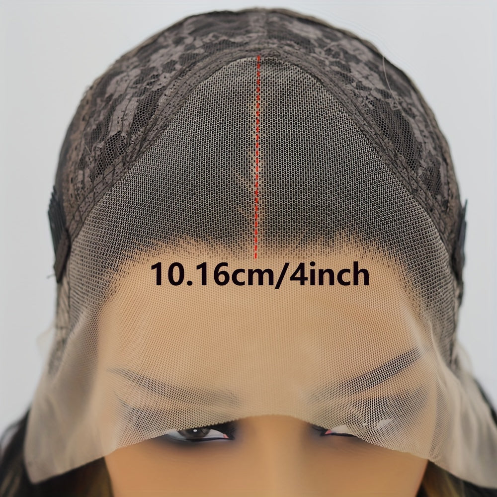 24/32 Inch Ginger Orange Lace Front Wigs For Women 13*4 Inch Body Wave Synthetic Lace Front Wig With Baby Hair Loose Curly Wavy Wigs Preplucked Hairline Glueless Lace Front Wig For Daily Party Use