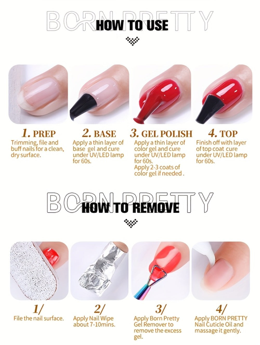BORN PRETTY 2pcs 0.34oz Snow Glitter Jelly Gel Polish Whte Pink Nail Supplies Vernis Semi Permanent Nail Art Manicure Soak Off LED Gel Nail Varnishes,  Shimmering Nails, Professional Manicure, Longlasting Gel, Uv Gel Varnish, Salon Professionals