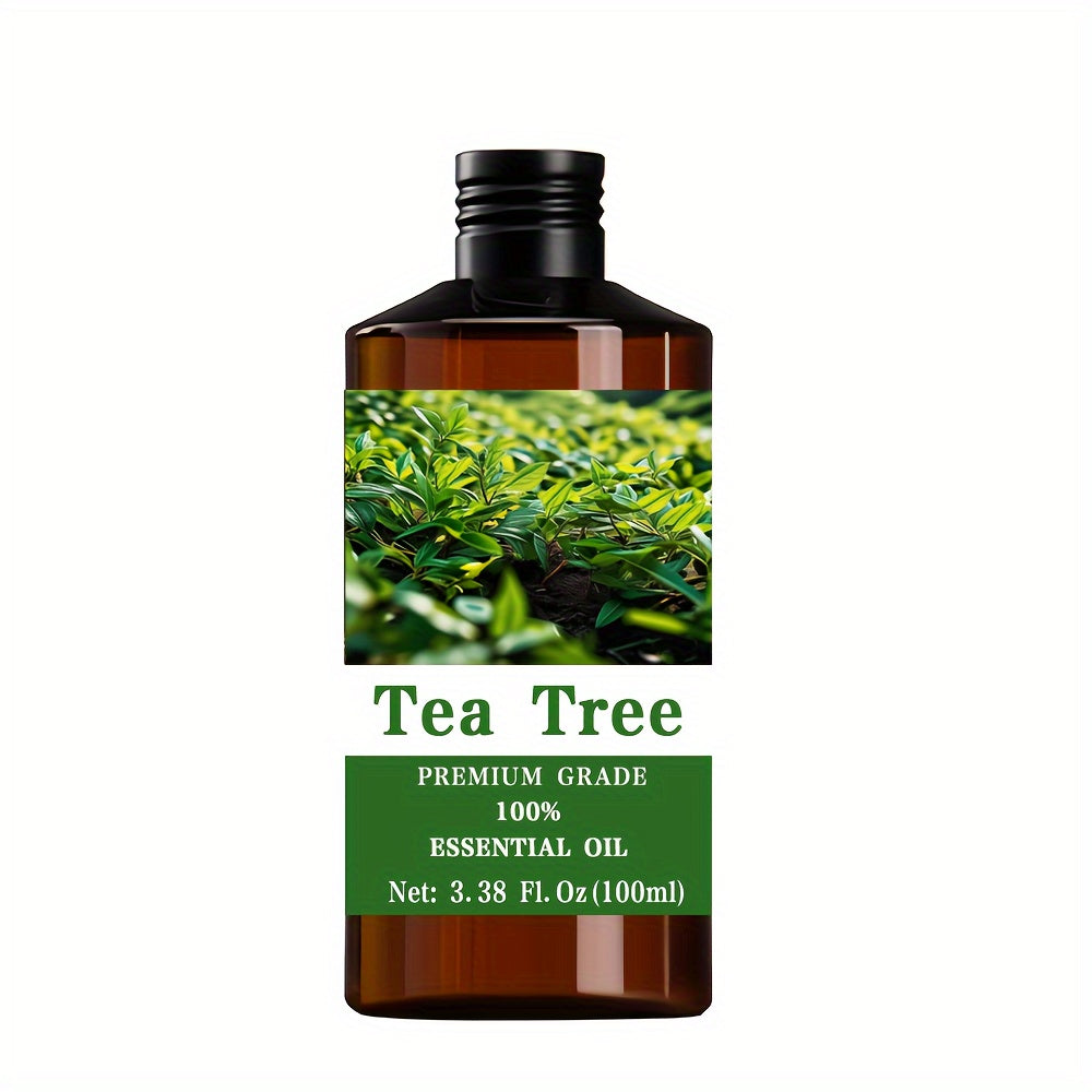 Tea Tree Essential Oil, 100Ml/3.38 Fl.Oz, 100% Pure Care Grade for Nail, Hair And Skin Care, Massage, Moisturizing Massage Essential Oil for Men And Women, Meditation Gift, Perfect Christmas Gift