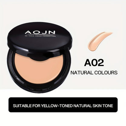 Oil Control Foundation Powder 3 Shades - 24H Full Coverage Waterproof Matte Finish Concealing Pressed Powder for Oily Combination Skin Blemish Pore Minimizing