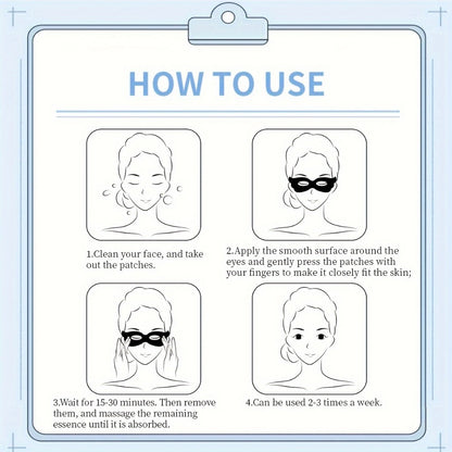 Collagen Eye Mask 3 Boxes 15 Pairs - Marine Collagen & Niacinamide Moisturizing Under Eye Patches, Butterfly Design, Hydrating Eye Skin Care Gift Set