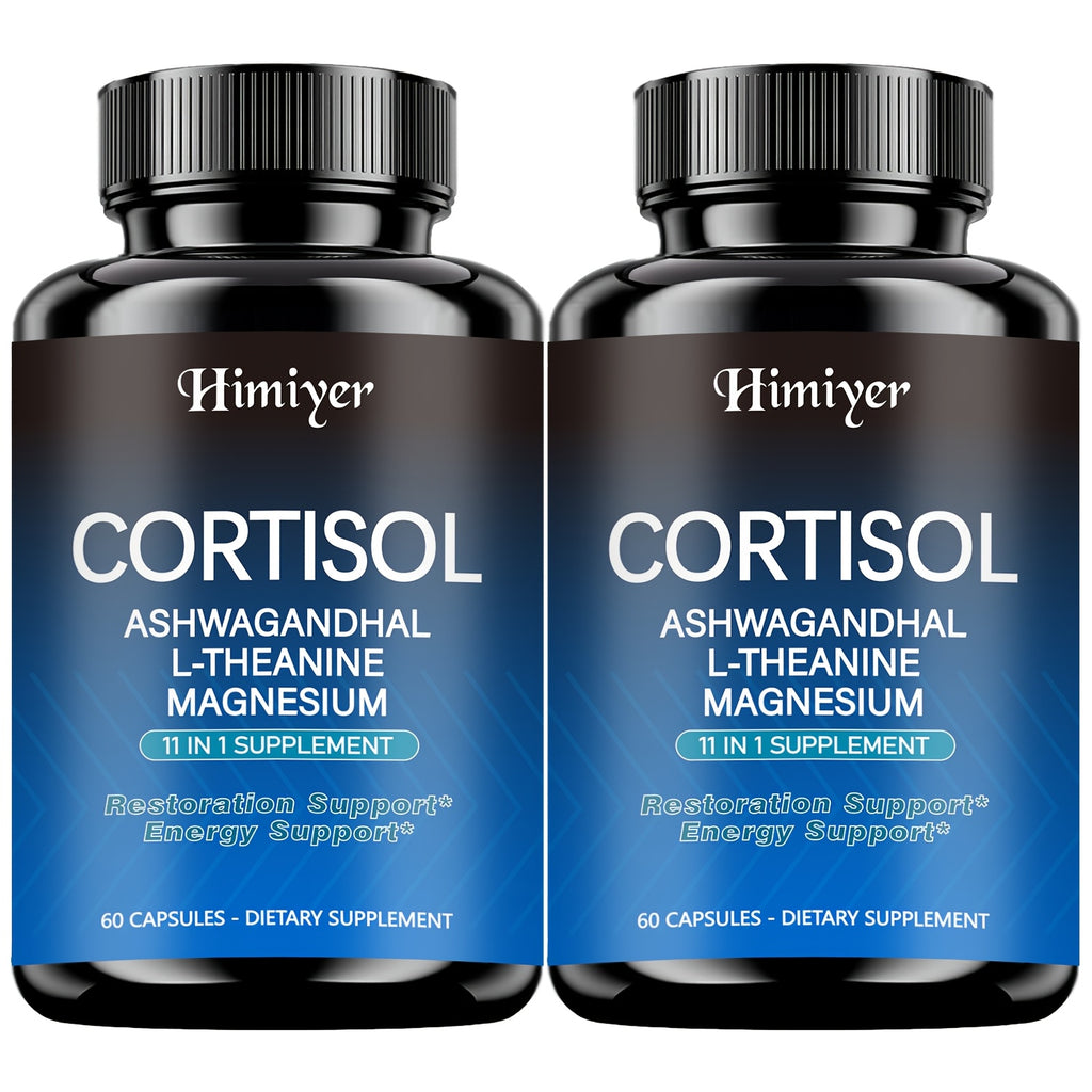 60 Capsules - 11-in-1 Hormone Balancing Stress Management Supplement - CORTISOL - Balances Cortisol And Energy, Restful Sleep And Mood Boost, with Rhodiola Rosea, Ashwagandha, Theanine And Magnesium