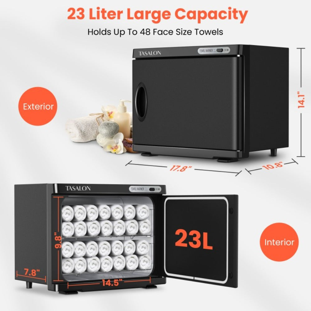 23L Large Capacity Hot Towel Warmer Cabinet, Use for Facial Spa, Hair Beauty, Salon Equipment and Home, Perfect Temperature for Towel Warmer, Fits up to 72 Small Towels
