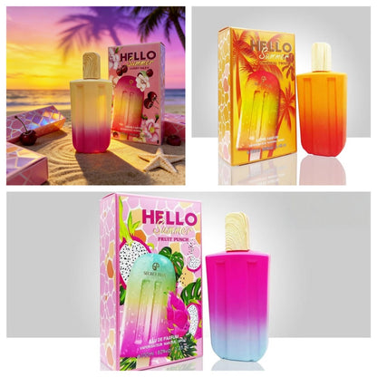 Eau de Parfum for Women Tropical Fruit Scent Popsicle Bottle Long Lasting Summer Fragrance 3.38 fl oz Novelty Cute Perfume Gift for Her Gradient Red Blue Purple