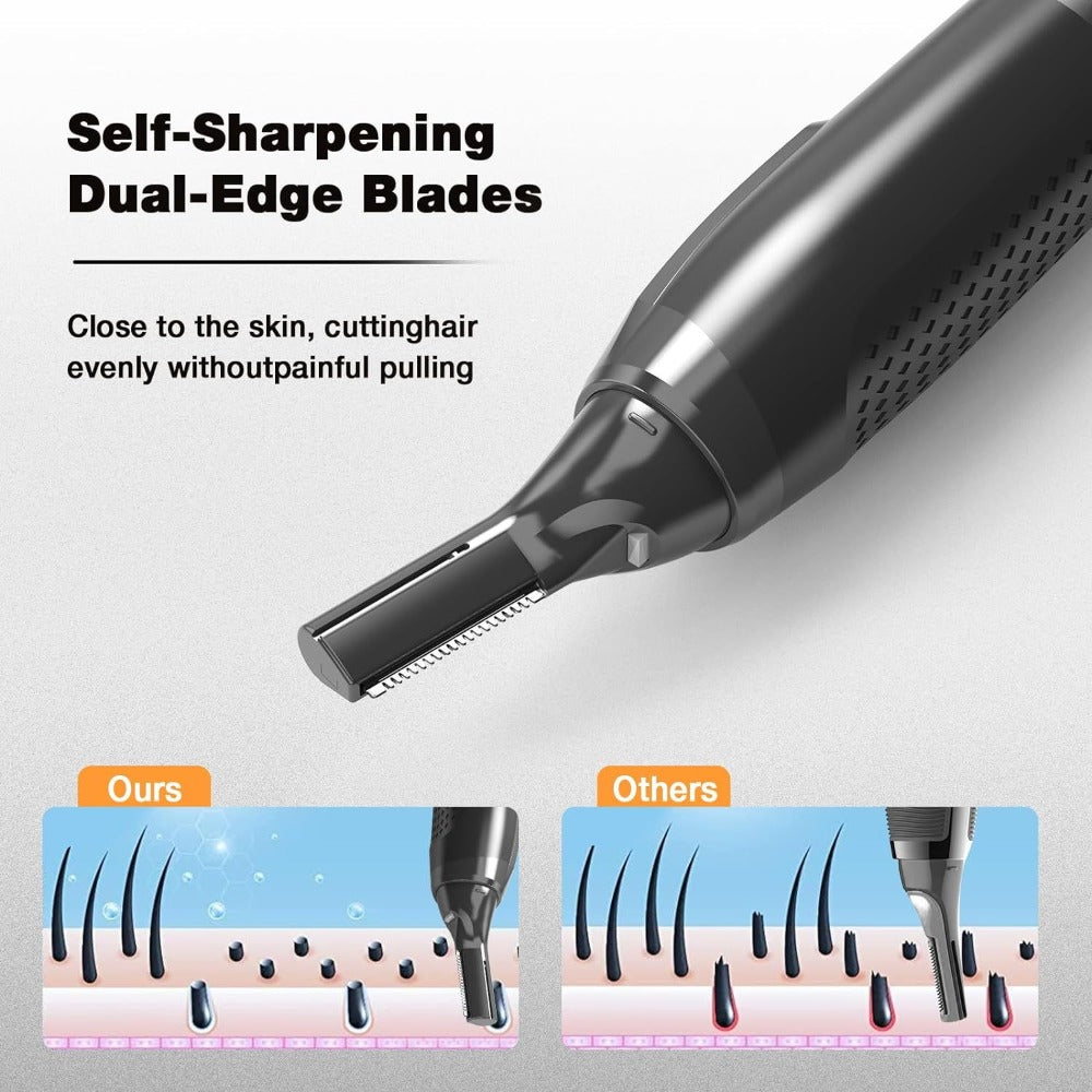 Eyebrow Trimmer for Men, Rechargeable Ear and Nose Hair Trimmer - Electric Detail Trimmer for necklines, sideburns, Ear Hair Trimmer