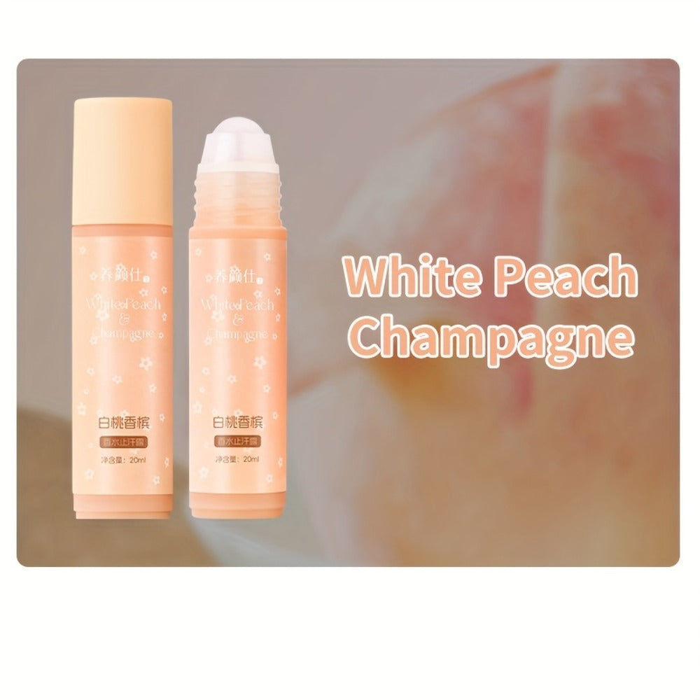 Scented Body Deodorant Long Lasting Fragrance Non-Greasy Formula for Women and Men - White Peach Champagne Jasmine Blue Rose Scents Fresh Gentle Skin-Safe Personal Hygiene Deodorant