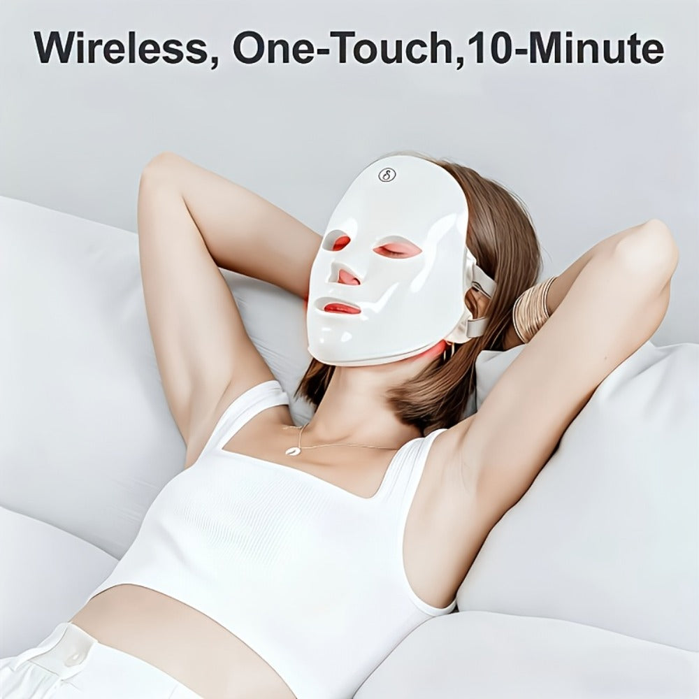 7-Color LED Facial Beauty Device for Home Use - Usb-Powered Facial Care Tool