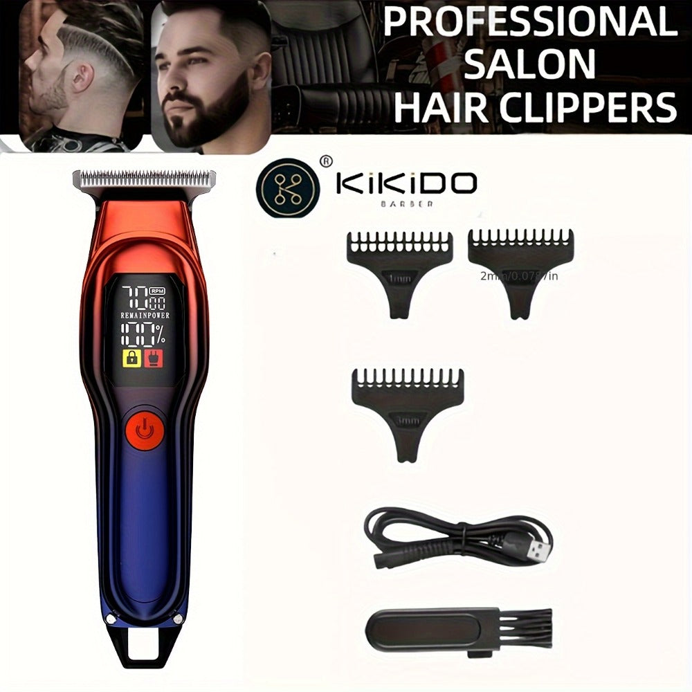 Electric Hair Clipper - Portable, USB Fast Charging, 2 LED Display Screen, Interchangeable Comb for Precise Grooming, Essential for Travel And Home Use, Rechargeable Hair Trimmer