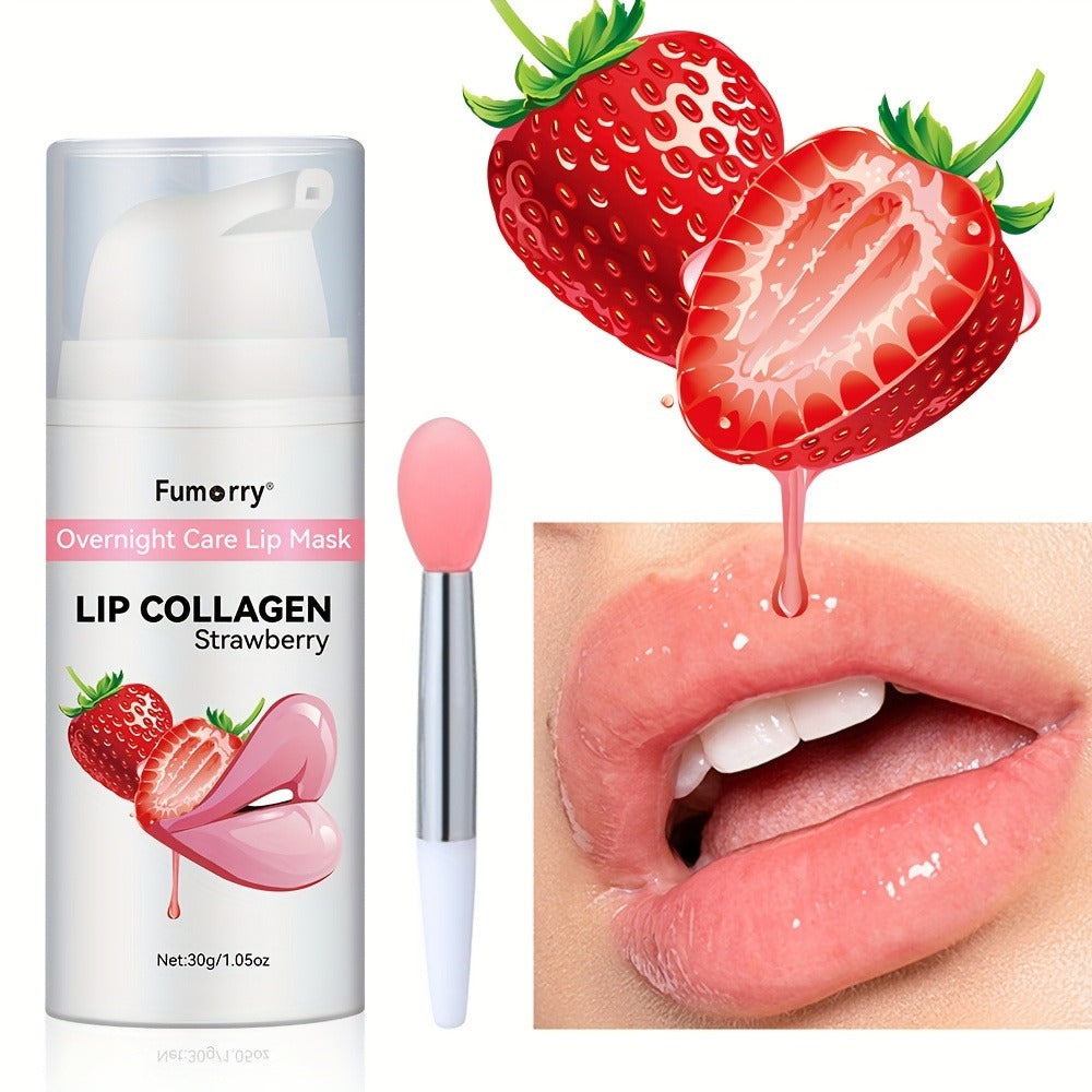 CollagenPlump Lip Mask - Moisturizes Night Care Revitalize Your Lips, Repairs, and Protects Dry, Cracked Lips - Large capacity 30g