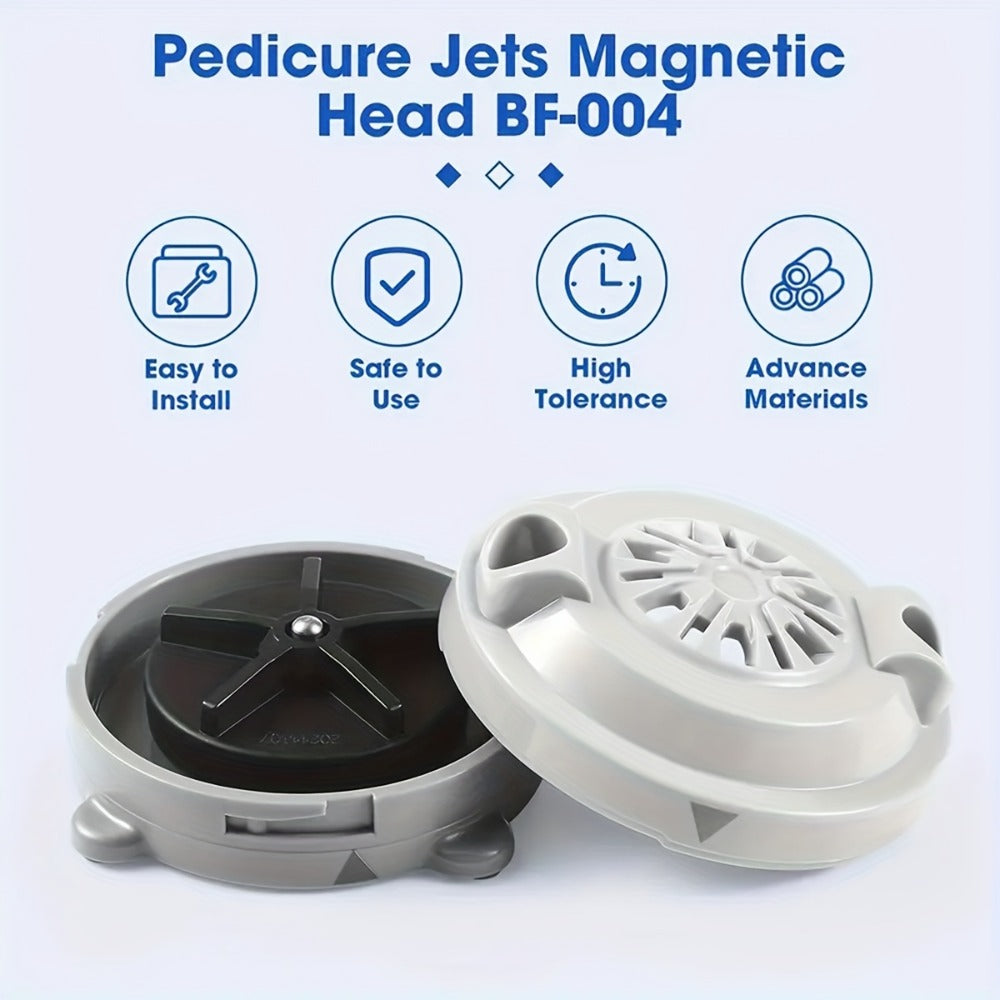Magnetic Jet Head Motor for Pedicure Spa Chair Replacement Part with Propeller And Cap Pipeless Design for LURACO Durable Plastic Construction Easy to Clean Ideal for Hard Floors Spa Chair Motor Replacement Rotating Jet Head 4 Pin