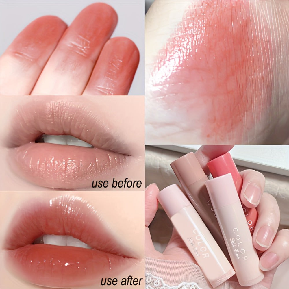 Moisturizing Lipstick Set 3pcs, Long-Lasting Hydrating Lip Color, Glossy Finish, Brightening Lip Liner Effect, Valentine's Day Gift for Women & Girls