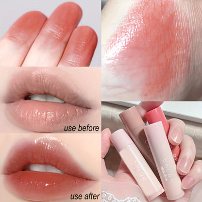 Moisturizing Lipstick Set 3pcs, Long-Lasting Hydrating Lip Color, Glossy Finish, Brightening Lip Liner Effect, Valentine's Day Gift for Women & Girls