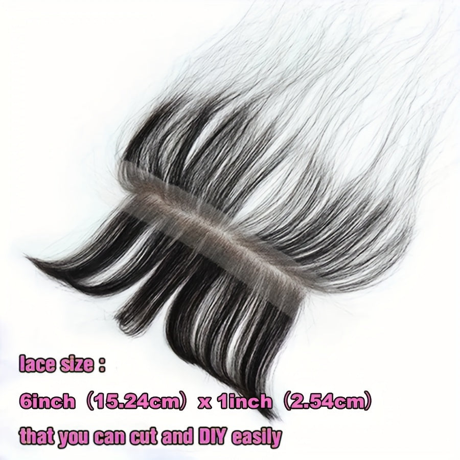 Brazilian HD Lace Hairline with Baby Hair - 6x1 Front Bangs Suitable for Hair, Hairpiece for Dreadlock Systems, Wig Caps & Hair Extensions, Handmade Hairpiece
