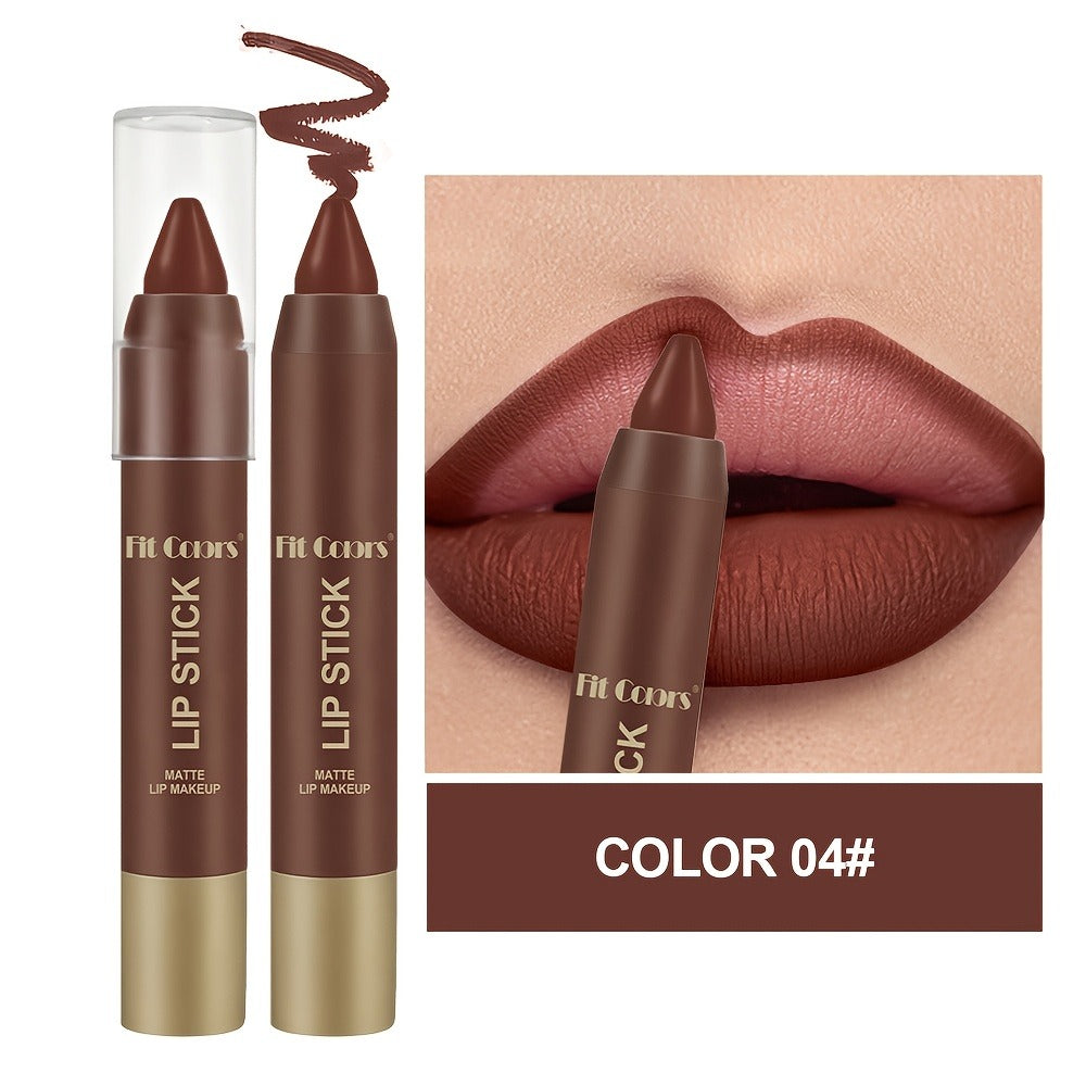 Lipstick Set 6 Pack Matte Long Lasting Waterproof Full Coverage - Non-Fading Velvet Lip Color for All Skin Tones Orange Brown Pink Purple Red Shades Makeup Gift for Women