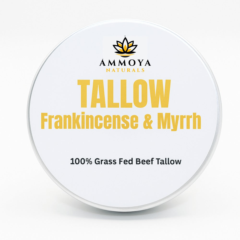 Tallow Balm Grass-Fed Moisturizer Natural Handcrafted Skin Balm for Dry Skin Hands Legs Body 3 Scents Chamomile Rose Honey Frankincense Myrrh Nourishing Whipped Tallow Skin Care Balm Unisex