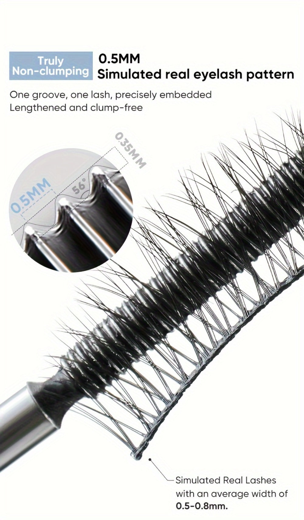 3D Curling Mascara — Volumizing, Waterproof & Smudge-Proof Eyelash Wand, Long-Lasting Nourishing Formula, Suitable for All Eye Types, Korean Makeup Style, Black & Brown, Curling & Precision Design