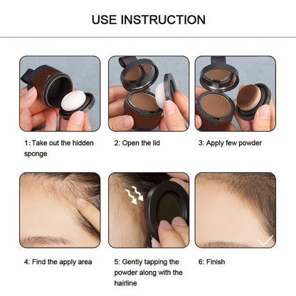 Hairline Shadow Powder Kit with Brush — Instant Waterproof Hairline & Hair Root Concealer | Natural Seamless Finish | 6 Shades for Men & Women