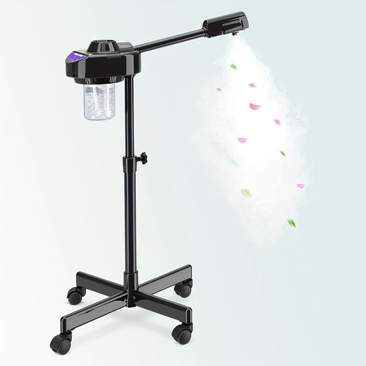 Professional Spa Ozone - Stand - Facial Steamer On Wheels, for Home And Salon Use,, Facial Steamer with Hot Mist Function Stand Facial Steamer for Personal Home Salon Spa Cleaning
