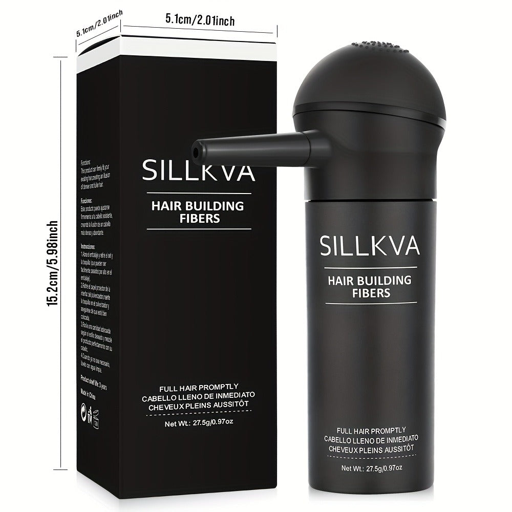 SILLKVA Hair Fiber Spray Applicator Kit - Precision Application For Instant Fullness, Natural Looking Coverage, 0.97oz