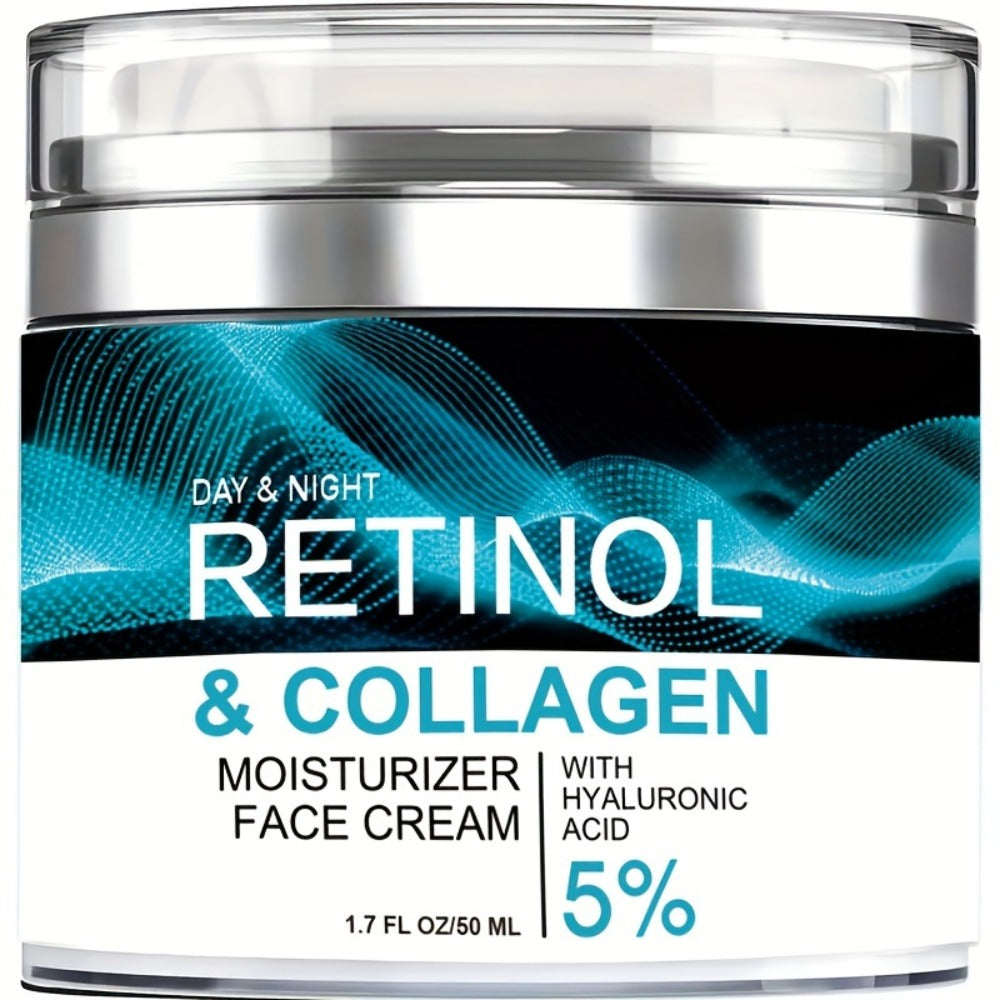 1.69oz Retinol Advanced Moisturizing Cream with Collagen, Hyaluronic Acid, Vitamin C+E for Face, Body, Hands And All Skin Types. Can Be Used Day And Night.