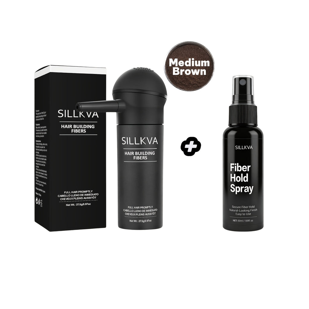 SILLKVA Hair Fiber Spray Applicator Kit - Precision Application For Instant Fullness, Natural Looking Coverage, 0.97oz