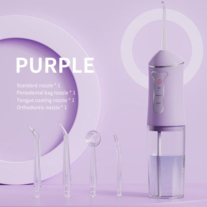 Water Flosser Portable USB Rechargeable Cordless Oral Irrigator with 4 Nozzles 3 Cleaning Modes Smart Chip Electric Water Floss Teeth Cleaner for Braces Gum Health Travel Home Use Men Women