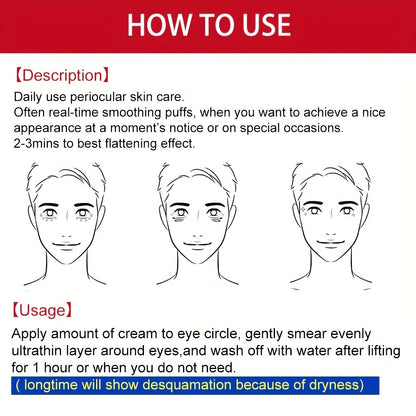 Eye Cream with Bee Venom Caffeine & Collagen Firming Eye Gel for Under-Eye Bags Dark Circles Puffiness Tightening Lifting Anti-Wrinkle Hypoallergenic All Skin Types Daily Skincare